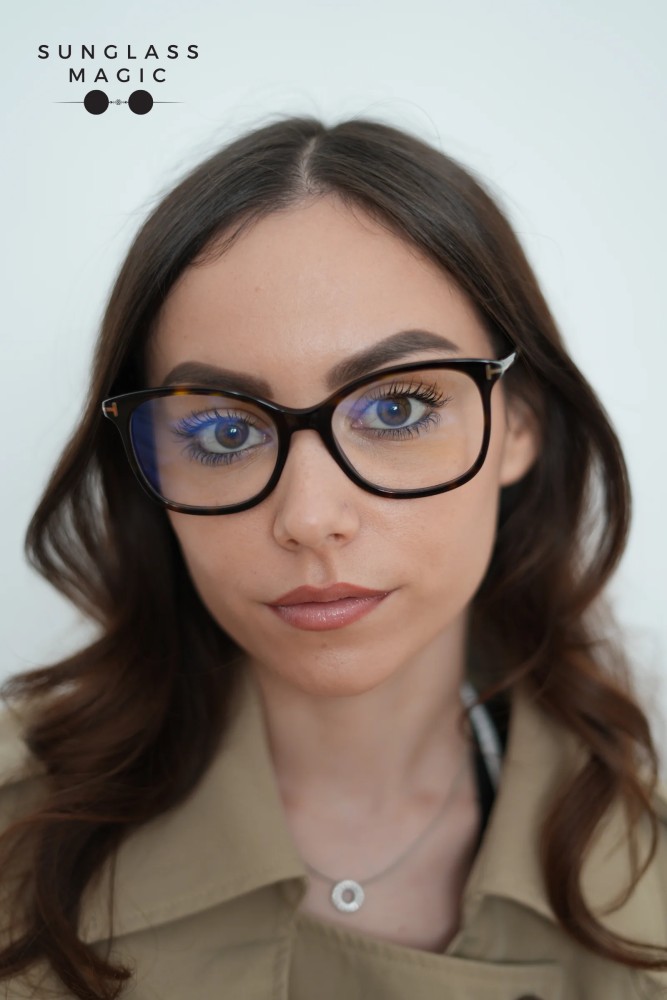 Tom Ford TF6089-B - 052 - 54 - KÉK-IBOLYA FÉNYT SZŰRŐ LENCSÉKKEL Optikai keretek