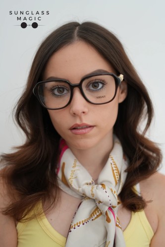 VERSACE VE3386D - 5534 - 55 Optikai keretek Áttetsző barna Szögletes
