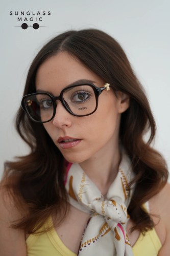 VERSACE VE3386D - 5534 - 55 Optikai keretek Áttetsző barna Szögletes