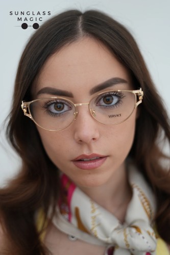 VERSACE VE1309 - 1002 - 54 Optikai keretek Arany Cat Eye (Macskaszem)