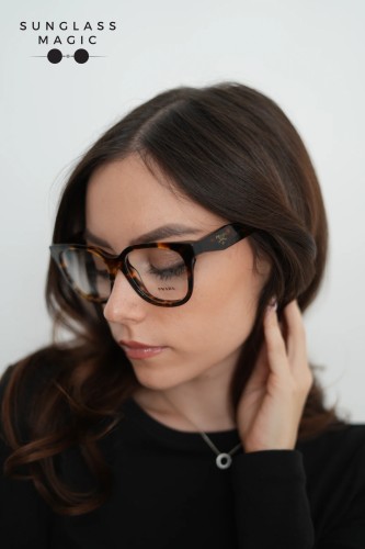 PRADA PR C11V - 14L1O1 - 53 Optikai keretek Méz teknős Pillangó
