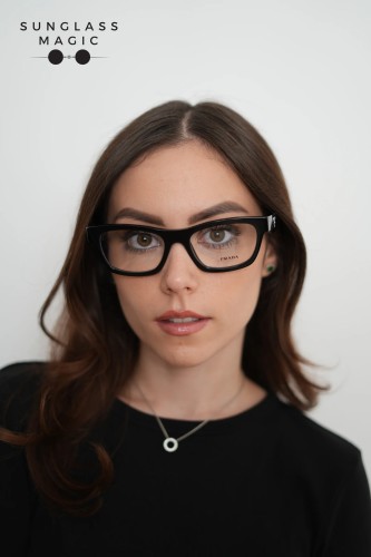 PRADA PR B01V - ​16K1O1 - ​54 Optikai keretek Fekete Szögletes