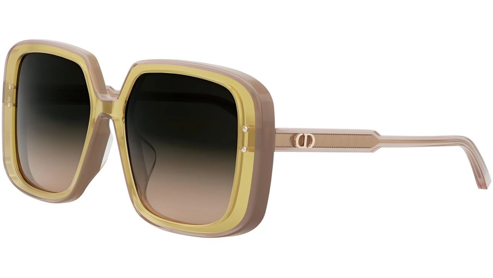 Dior DIORHIGHLIGHT S3F - 66F2 A - 56 Napszemüvegek Rózsaszín, Sárga Szögletes