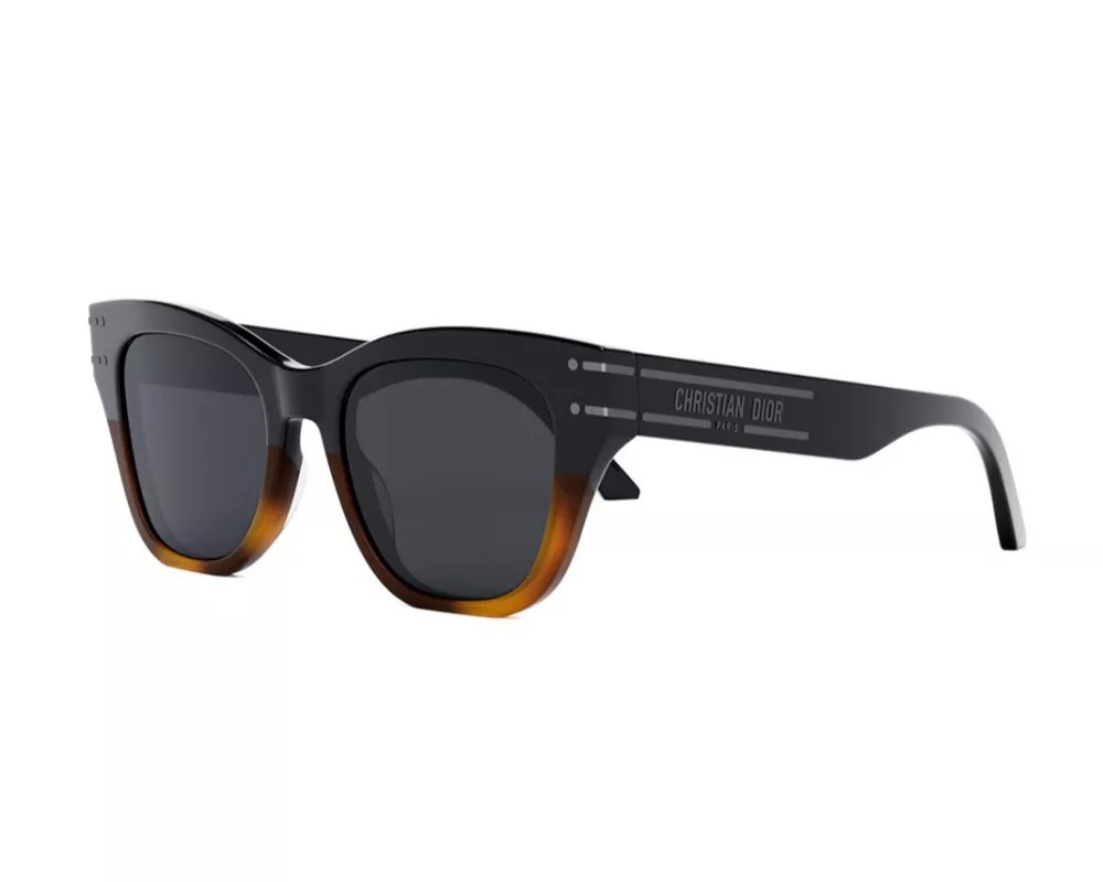 Dior DIORSIGNATURE B4I - 18A0 A - 52 Napszemüvegek Fekete-Havana Szögletes