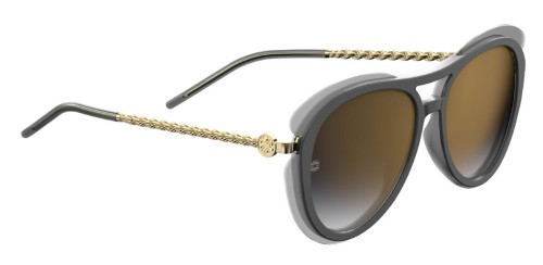 Elie Saab ES035/G/S - FT3 WM - 56 Napszemüvegek Fekete, Szürke, Arany Pilóta (Aviator)
