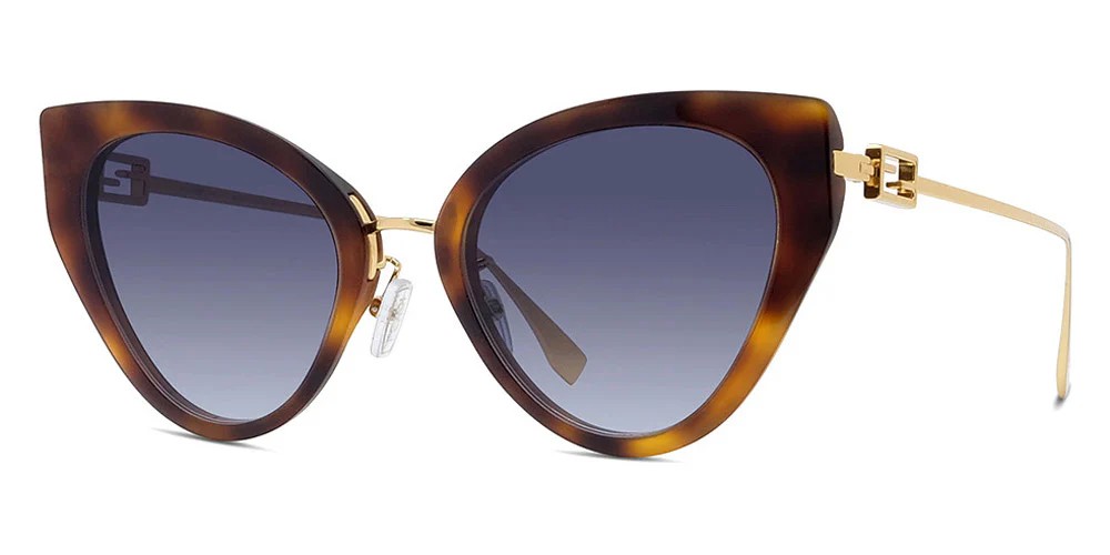 Fendi FE40014U - 53B - 54 Napszemüvegek Havana Cat Eye (Macskaszem)