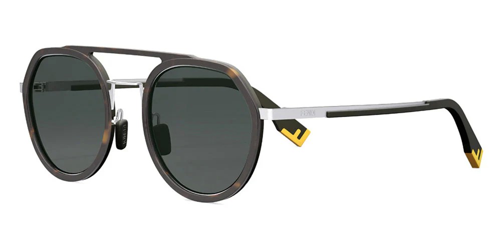 Fendi FE40040U - 52A - 51 Napszemüvegek Fekete Pilóta (Aviator)