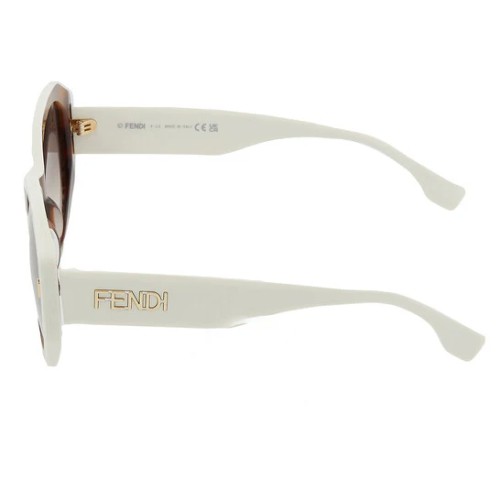 Fendi FE40045I - 55F - 54 Napszemüvegek Havana, Fehér Szögletes