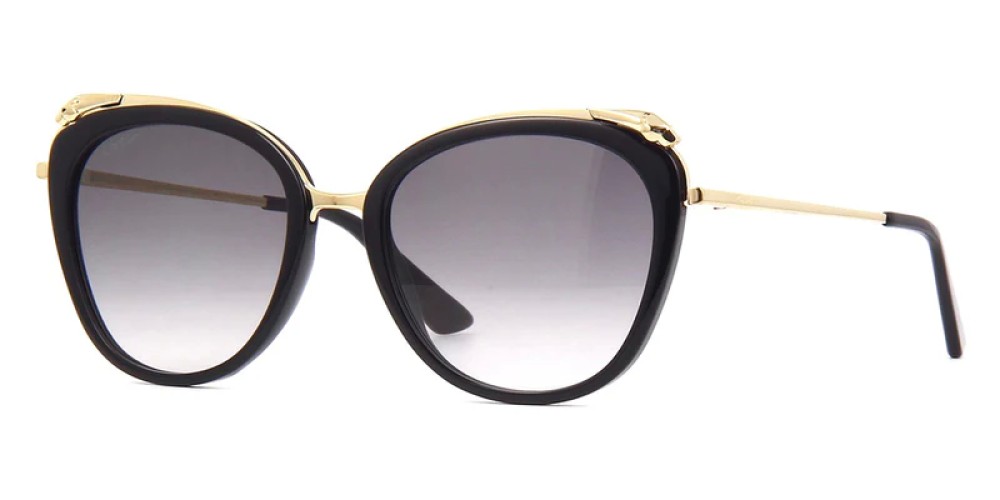 Cartier CT0150S - 001 - 55 Napszemüvegek Arany,Fekete Cat Eye (Macskaszem)