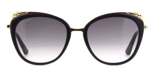 Cartier CT0150S - 001 - 55 Napszemüvegek Arany,Fekete Cat Eye (Macskaszem)