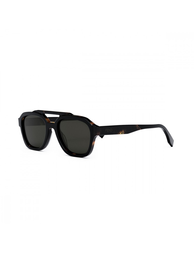 Fendi FE40076U - 01A - 52 Napszemüvegek Fekete, Dark Havanna Pilóta (Aviator)