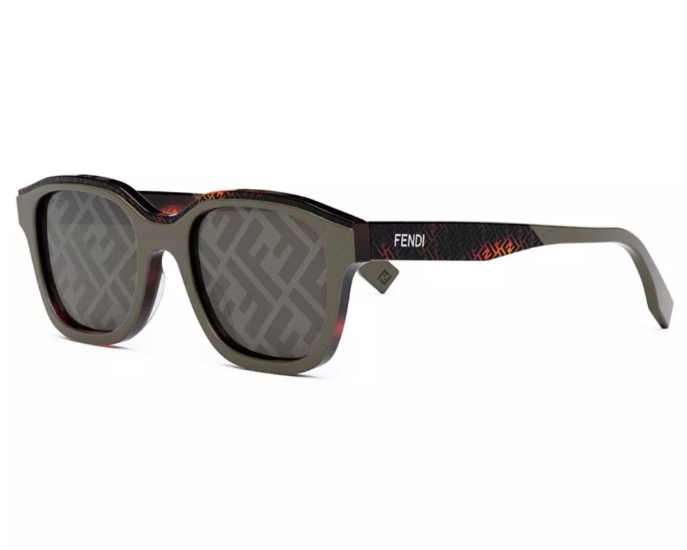 Fendi FE40077I - 50C - 51 Napszemüvegek Szürke,Barna,Mintás Szögletes