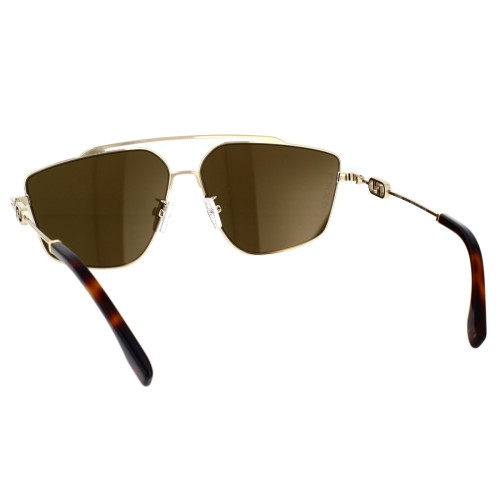Fendi FE40079U - 32E - 58 Napszemüvegek Arany, Havana Pilóta (Aviator)