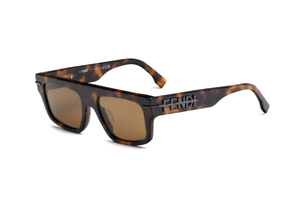 Fendi FE40091U - 53E - 54 Napszemüvegek Havana Flat Top (Felül egyenes)