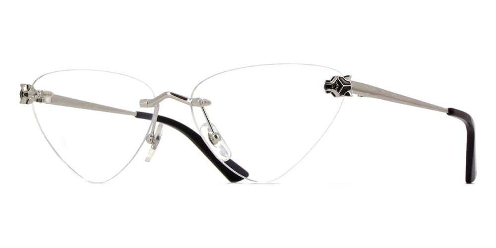 Cartier CT0448O - 002 - 60 Optikai keretek Ezüst,Fekete Különleges