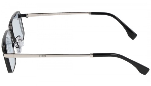 Fendi FE40102U - 01V - 53 Napszemüvegek Fekete,Ezüst Szögletes