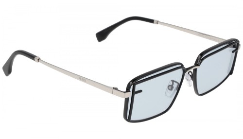 Fendi FE40102U - 01V - 53 Napszemüvegek Fekete,Ezüst Szögletes