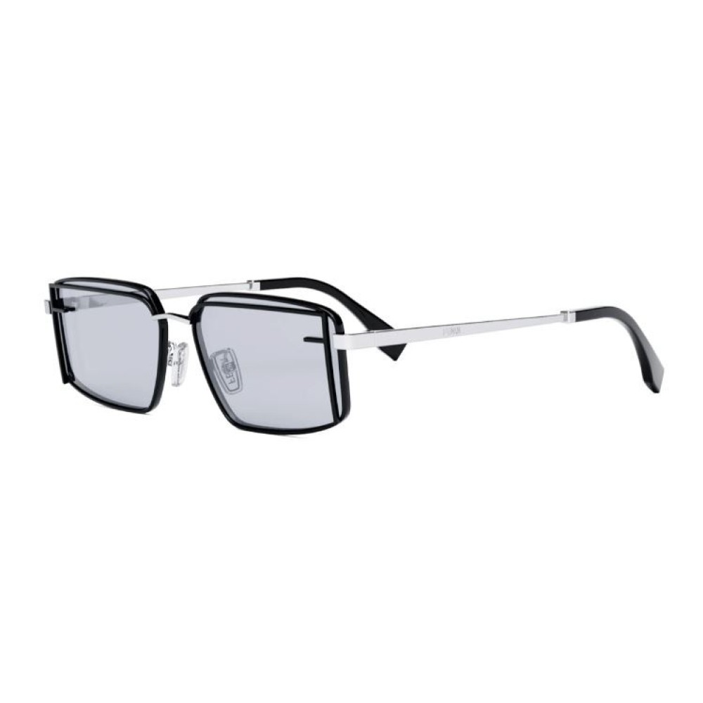 Fendi FE40102U - 01V - 53 Napszemüvegek Fekete,Ezüst Szögletes