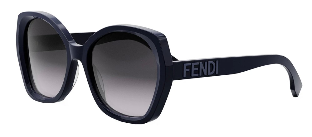 Fendi FE40112I - 90B - 57 Napszemüvegek Kék Pillow (Lekerekített)