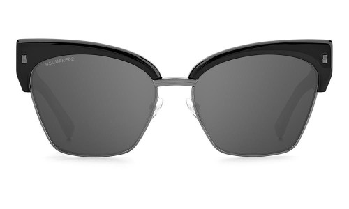 Dsquared2 D2 0015/S - 807T4 - 57 Napszemüvegek Fekete Pillow (Lekerekített)