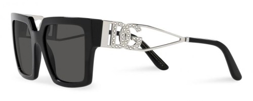 DOLCE & GABBANA DG4446B - 501/87 - 53 Napszemüvegek Fekete,Ezüst Szögletes