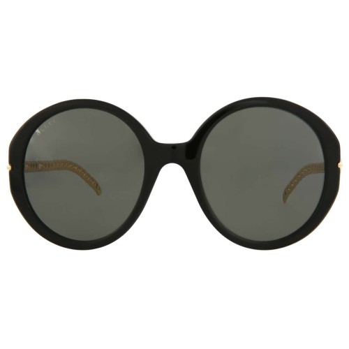 Gucci GG0726S WITHOUT CHAIN - 001 - 56 Napszemüvegek Arany,Fekete Kerek