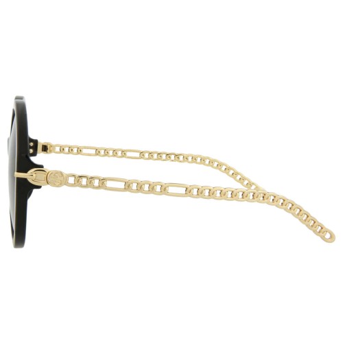Gucci GG0726S WITHOUT CHAIN - 001 - 56 Napszemüvegek Arany,Fekete Kerek