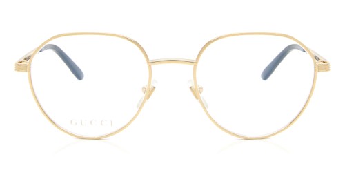 Gucci GG1458O - 001 - 52 Optikai keretek Arany, Fekete Pillow (Lekerekített)