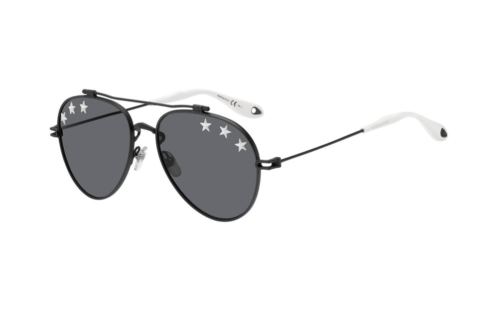Givenchy GV7057/STARS - 807IR - 58 Napszemüvegek Fekete,Fehér Pilóta (Aviator)