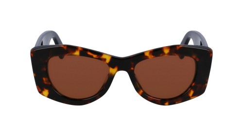 Lanvin LNV638S - 234 - 52 Napszemüvegek Havanna, Fehér, Fekete Mintás Cat Eye (Macskaszem)