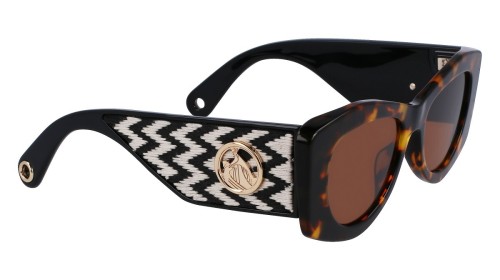 Lanvin LNV638S - 234 - 52 Napszemüvegek Havanna, Fehér, Fekete Mintás Cat Eye (Macskaszem)