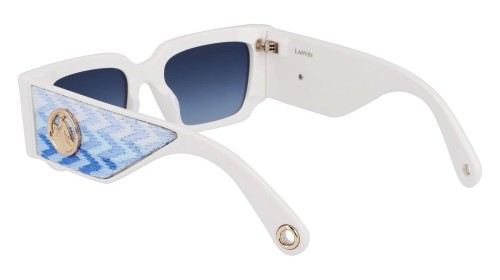 Lanvin LNV639S - 102 - 52 Napszemüvegek Fehér,Kék,Mintás Szögletes