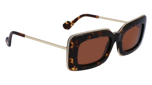 Lanvin LNV645S - 234 - 52 Napszemüvegek Dark Havanna, Arany Szögletes