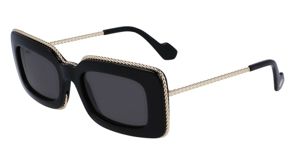 Lanvin LNV645S - 001 - 52 Napszemüvegek Arany,Fekete Szögletes
