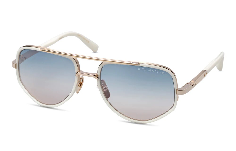 Dita MACH-X DTS463-A - 03 - 55 Napszemüvegek Arany,Fehér Pilóta (Aviator)