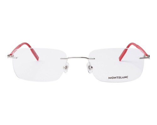 Mont Blanc MB0221O - 010 - 59 Optikai keretek Ezüst, Piros Szögletes