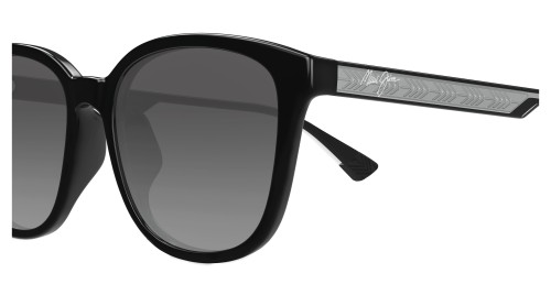 Maui Jim MJ0647SA KU'IKAHI AF - 001 - 55 - POLARIZÁLT LENCSÉKKEL Napszemüvegek Fekete Pillow (Lekerekített)