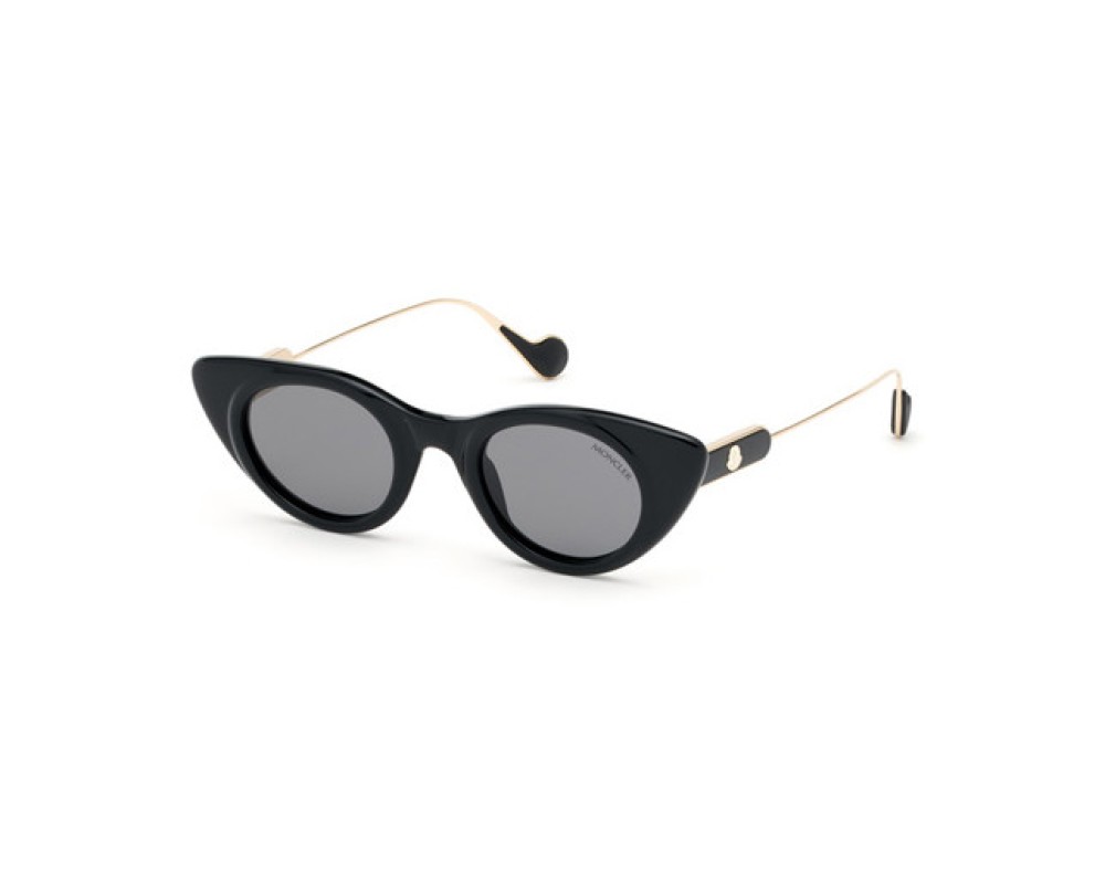 Moncler ML0102 - 01A - 45 Napszemüvegek Arany,Fekete Cat Eye (Macskaszem)