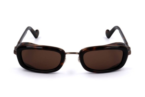 Moncler ML0127 - 52E - 52 Napszemüvegek Dark Havanna Szögletes