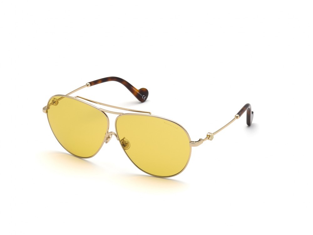 Moncler ML0169 CANDESCE - 32E - 64 Napszemüvegek Arany, Havanna Pilóta (Aviator)