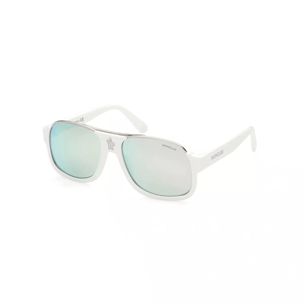 Moncler ML0208 PLEIADES - 21D - 58 - POLARIZÁLT LENCSÉKKEL Napszemüvegek Fehér Pilóta (Aviator)