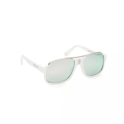 Moncler ML0208 PLEIADES - 21D - 58 - POLARIZÁLT LENCSÉKKEL Napszemüvegek Fehér Pilóta (Aviator)