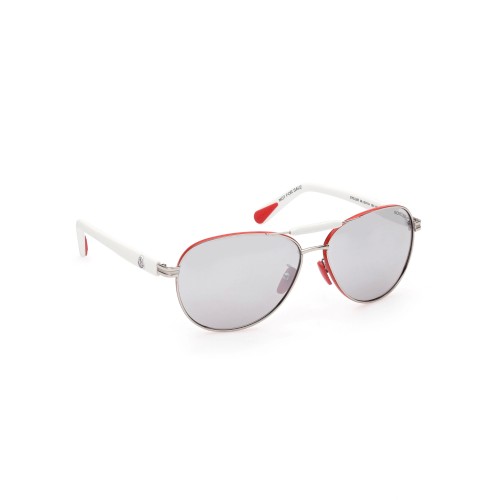 Moncler ML0241-H STELLER - 16C - 62 Napszemüvegek Fehér,Piros Pilóta (Aviator)