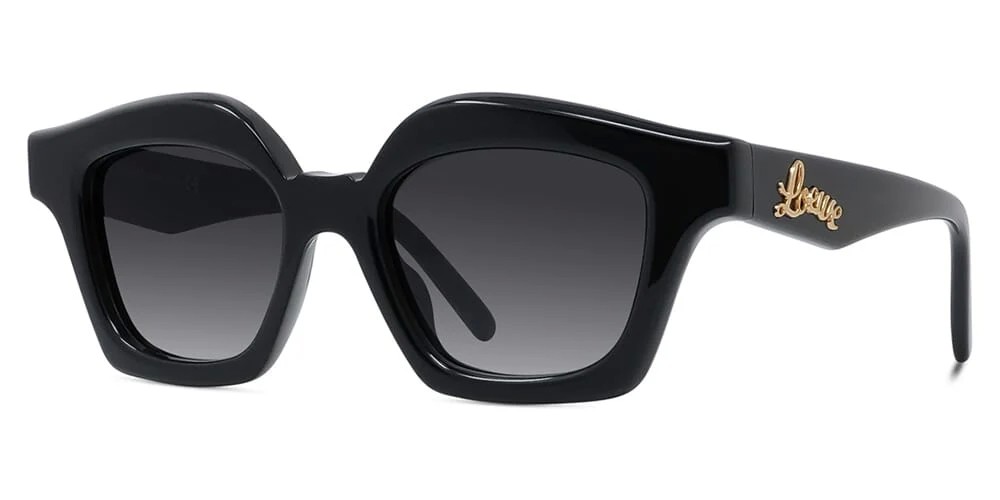 Loewe LW40078I - 01B - 49 Napszemüvegek Fekete,Arany Szögletes