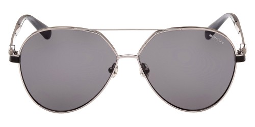 Moncler ML0263 VIZTA - 14A - 59 Napszemüvegek Ezüst, Fekete Pilóta (Aviator)