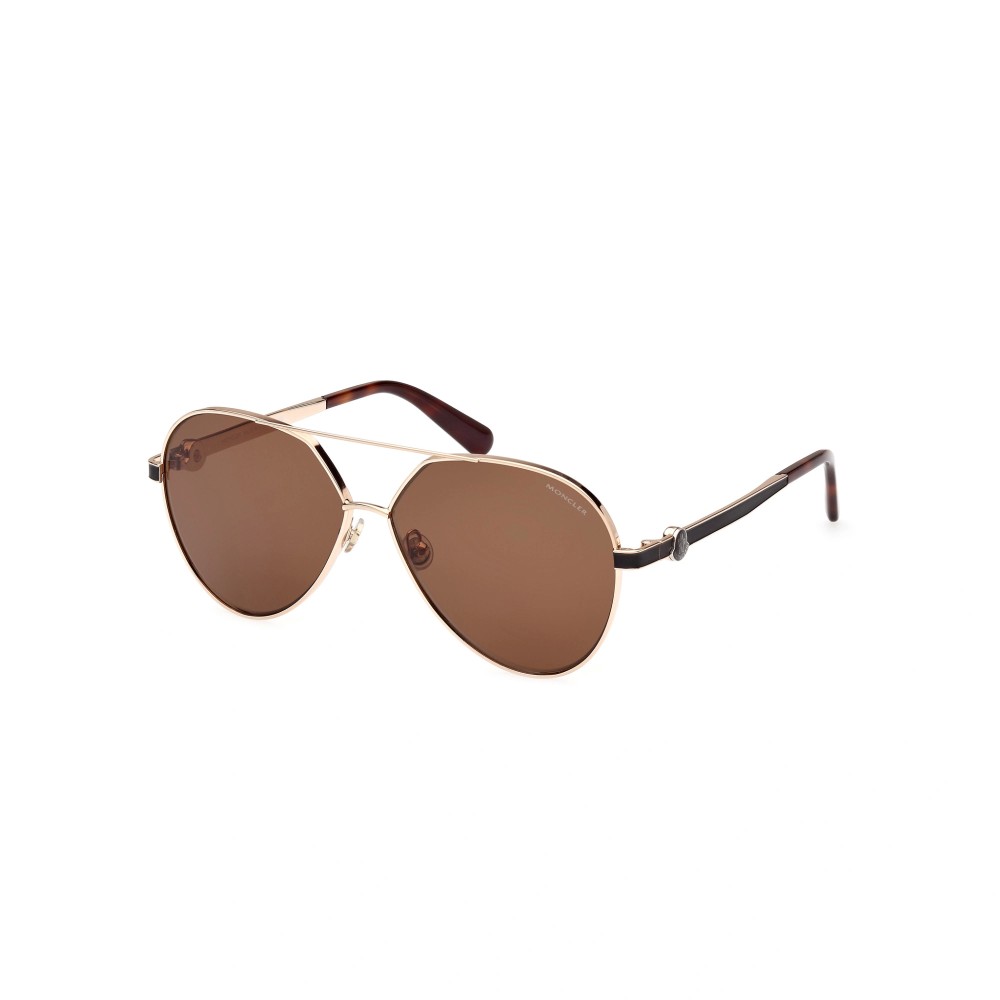 Moncler ML0263 VIZTA - 28H - 59 - POLARIZÁLT LENCSÉKKEL Napszemüvegek Rózsaarany, Havanna Pilóta (Aviator)