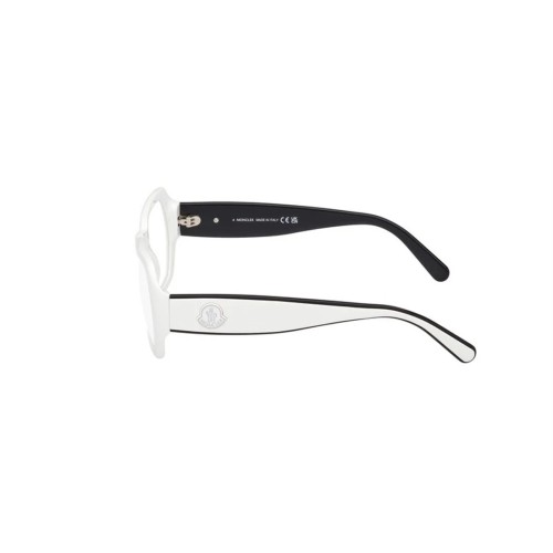 Moncler ML5197 - 021 - 54 Optikai keretek Fehér,Fekete Szögletes