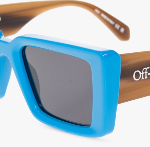 Off-White OERI064 SAVANNAH - 4507 - 53 Napszemüvegek Kék,Barna,Mintás Szögletes