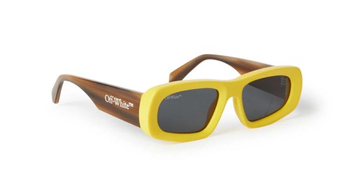 Off-White OERI065 AUSTIN - 1807 - 54 Napszemüvegek Sárga,Barna,Mintás Szögletes