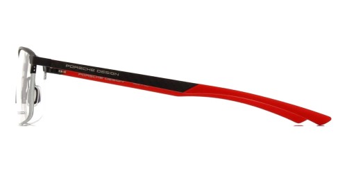 Porsche Design P8752 - A - 57 Optikai keretek Fekete,Piros Szögletes